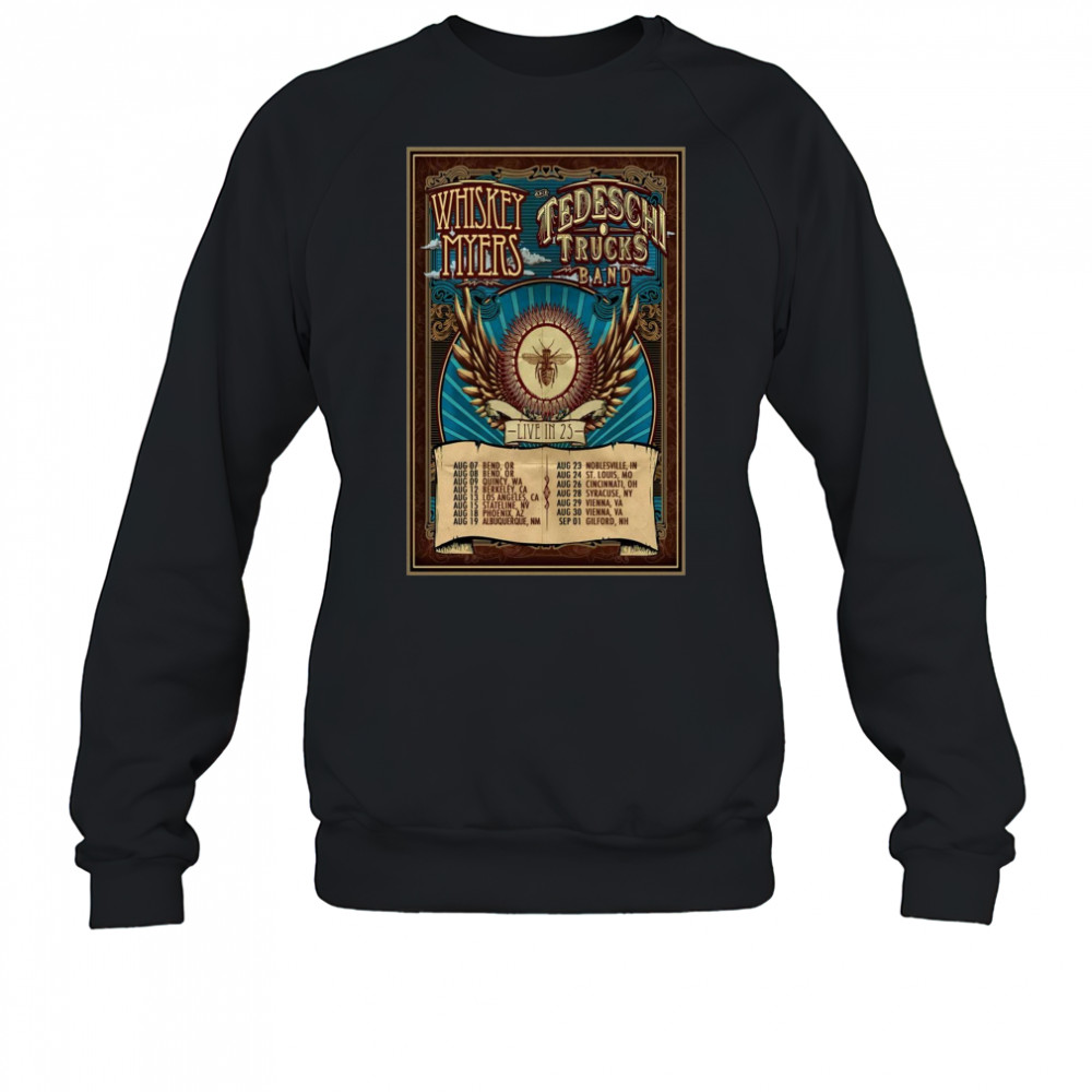 Whiskey Myers and Tedeschi Trucks Band Live In August – September 2025 t-shirt Sweatshirt