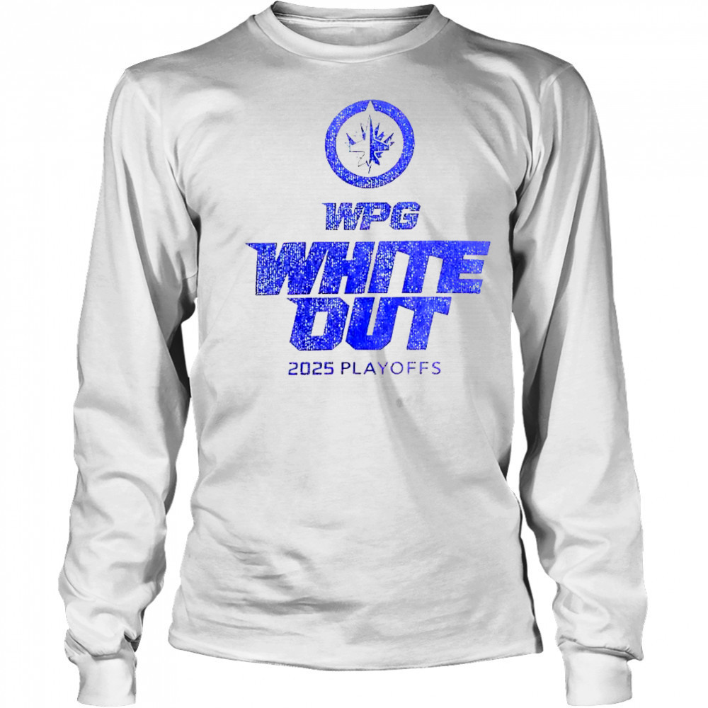 Winnipeg Jets 2025 Playoffs WPG White Out T-Shirt Long Sleeved