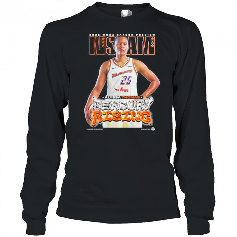 WSLAM Alyssa Thomas Phoenix Mercury SLAM 256 Mercury Rising 2025 WNBA Season Preview t-shirt Long Sleeved