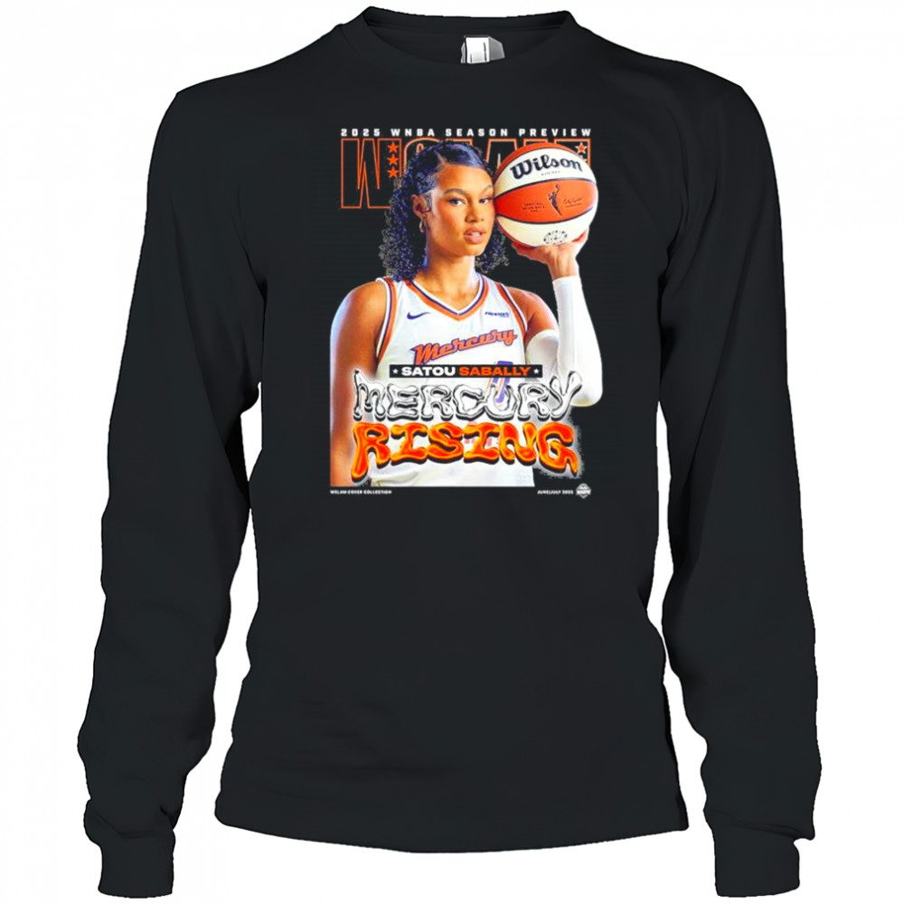 WSLAM Satou Sabally Phoenix acMercury SLAM 256 Mercury Rising 2025 WNBA Season Preview t-shirt Long Sleeved