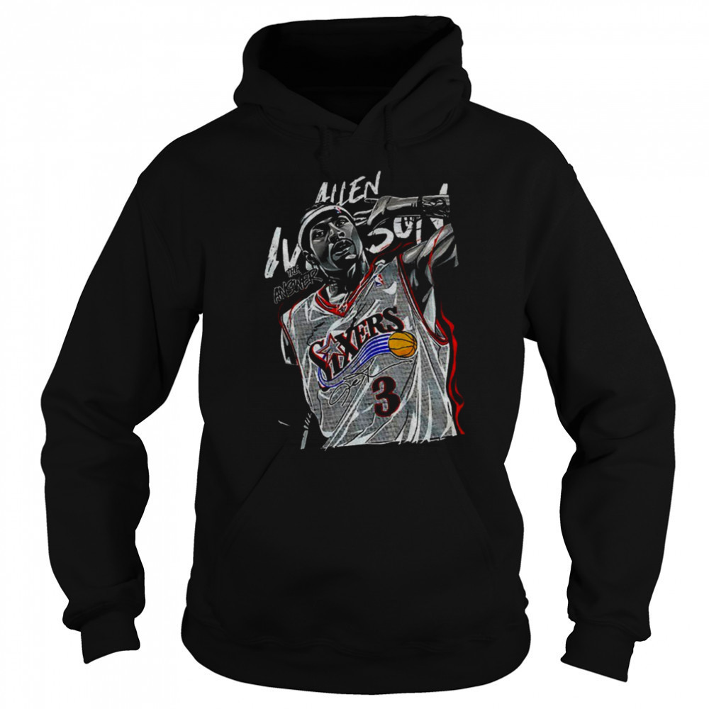 Allen Iverson 3 Philadelphia 76er the answer signature shirt Sweatshirt