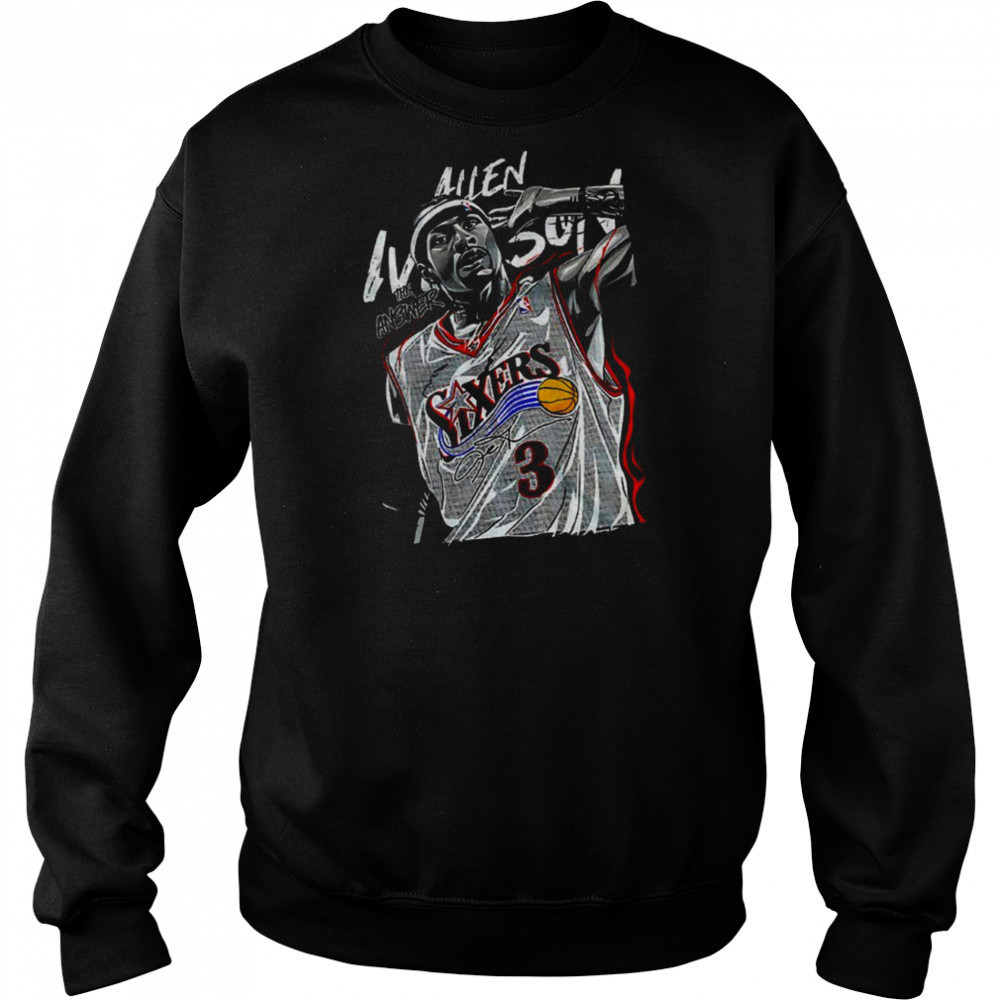 Allen Iverson 3 Philadelphia 76er the answer signature shirt Hoodie
