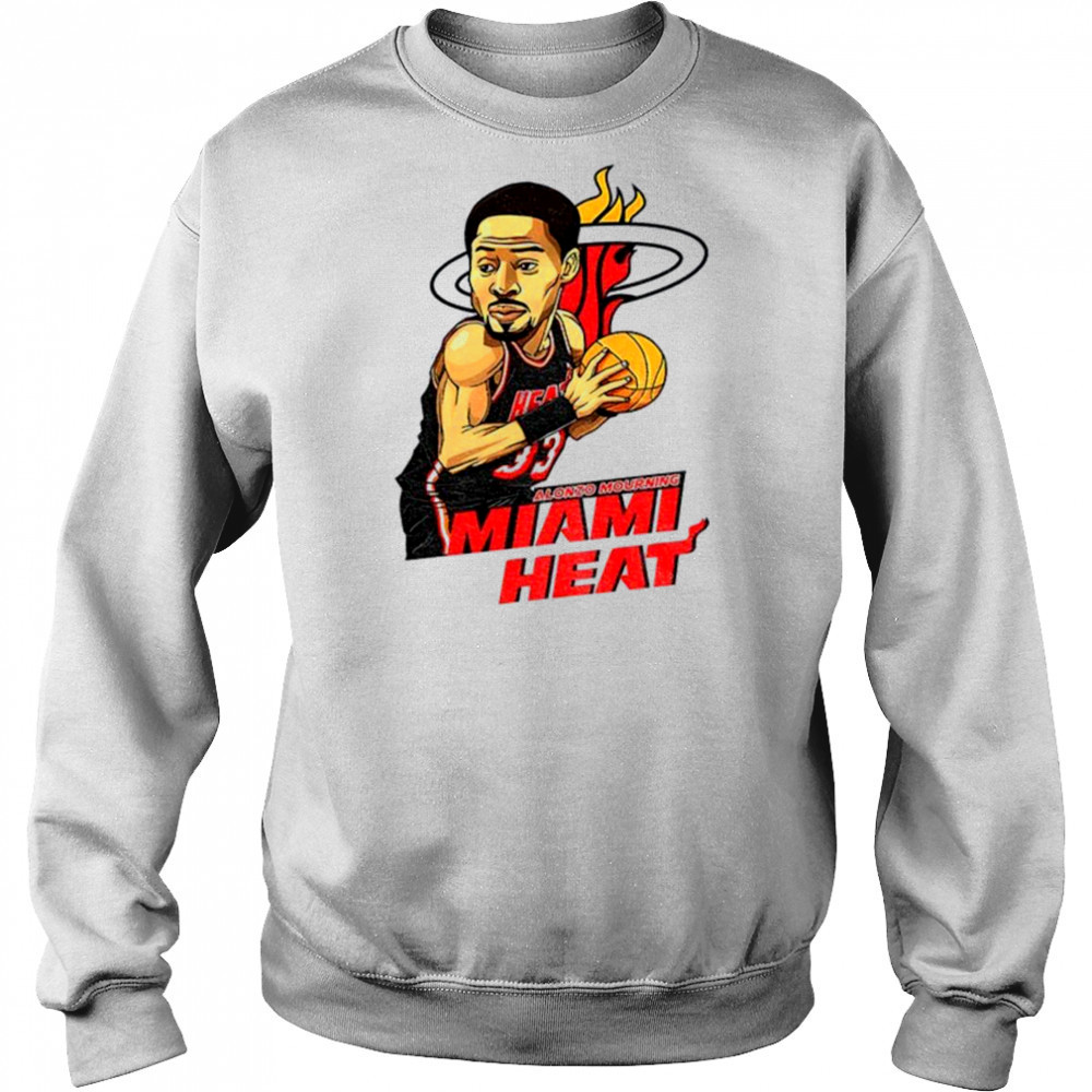 Alonzo Mourning Miami Heat NBA Basketball cartoon shirt Hoodie