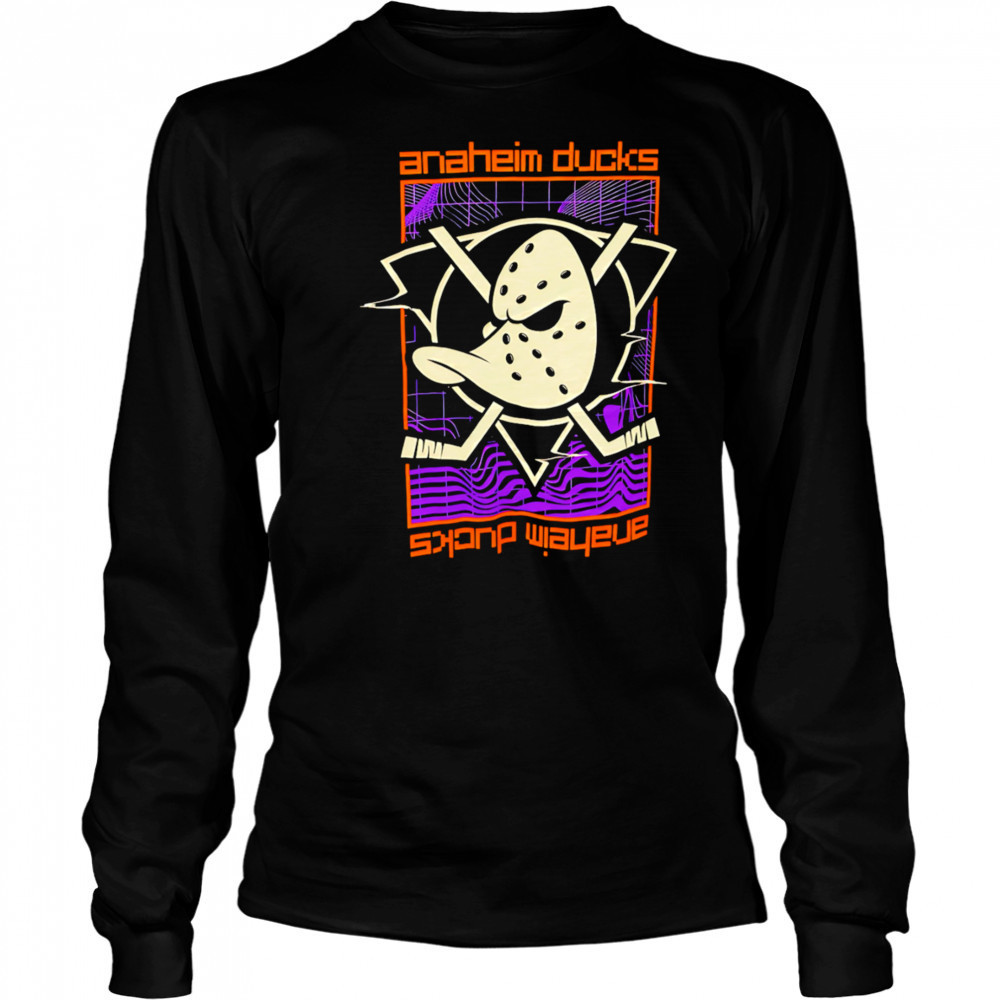 Anaheim Ducks reverse letters shirt Long Sleeved