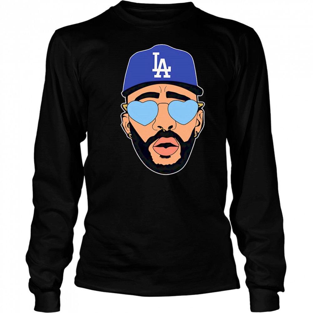 Bad Bunny Dodgers Big Head shirt Long Sleeved