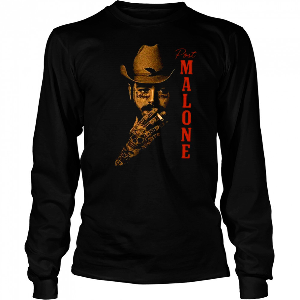 Cowboy Post Country Western Posty Rap Graphic Shirt Long Sleeved