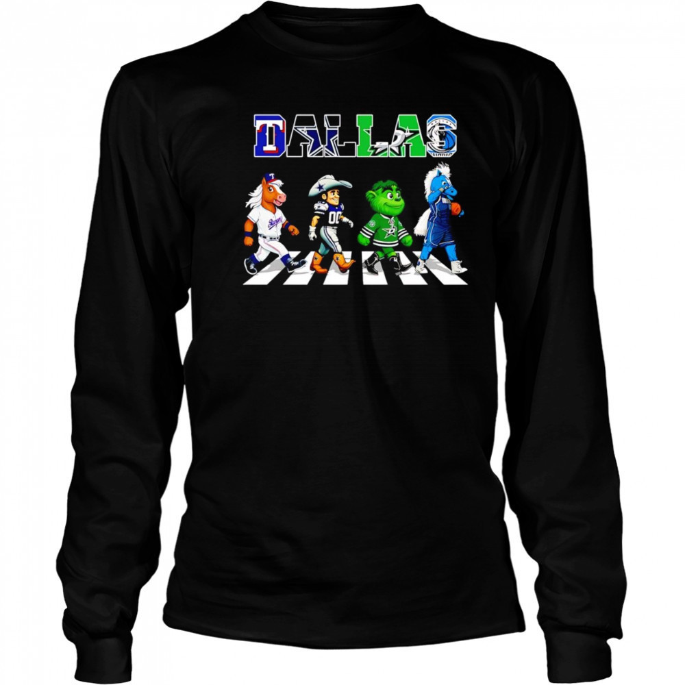 Dallas sports Abbey Road mascot shirt Long Sleeved