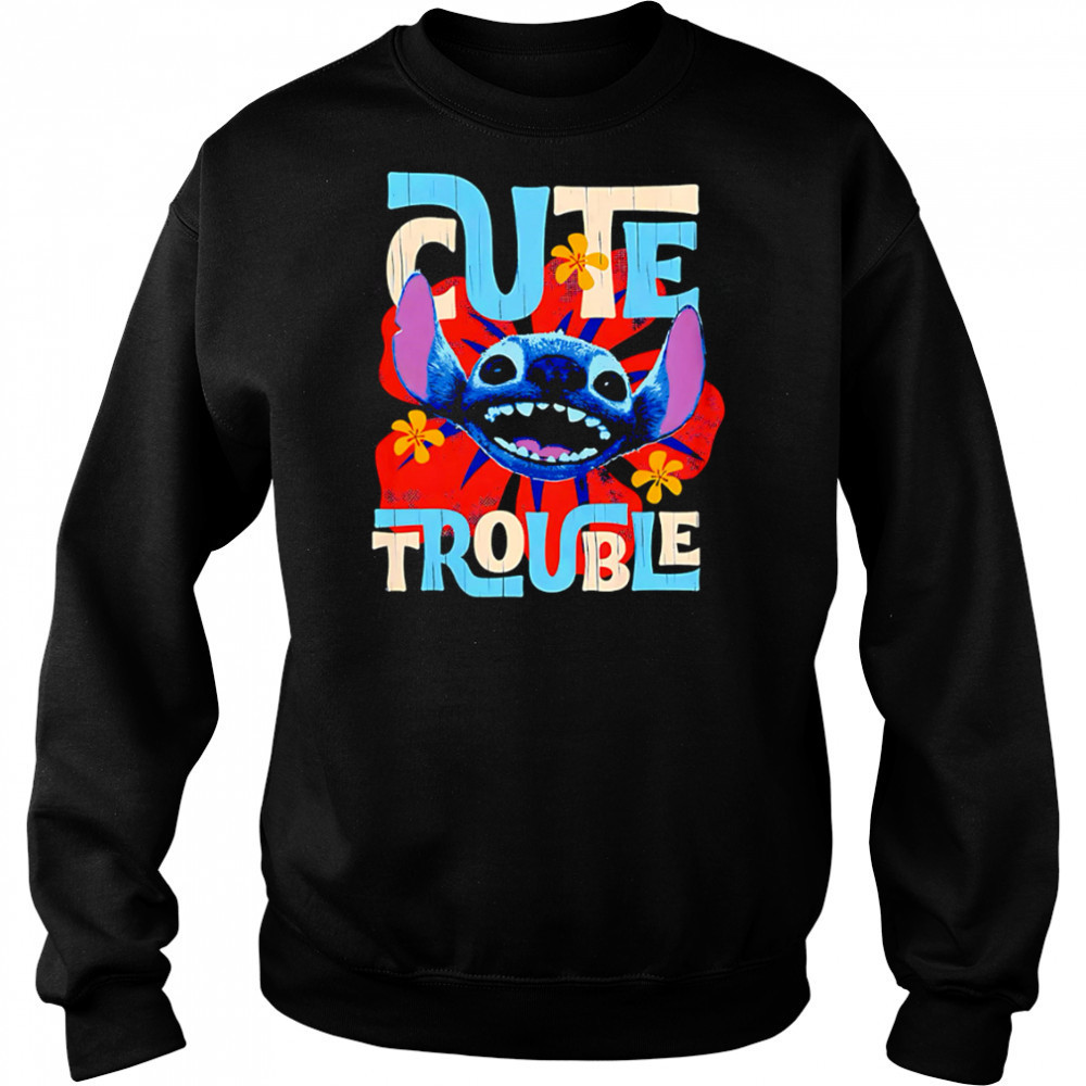 Disney Lilo Stitch Movie Live Action Stitch Cute Trouble shirt Hoodie