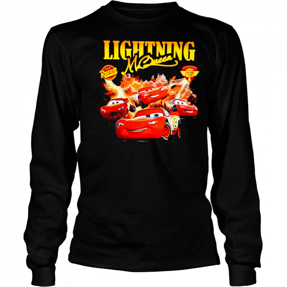 Disney Pixar Cars Lightning McQueen graphic shirt Long Sleeved