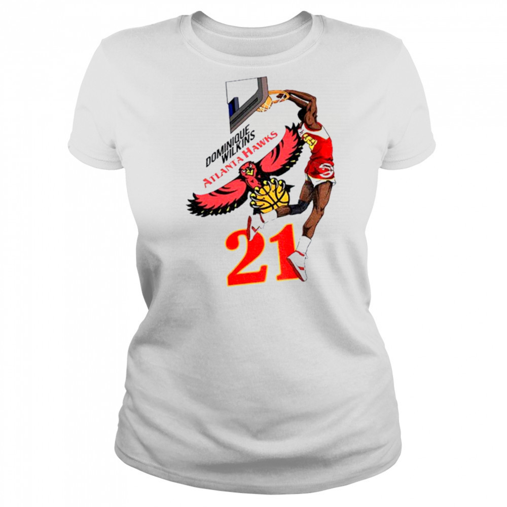 Dominique Wilkins 21 Atlanta Hawks NBA Player Basketball shirt Women's T-shirt