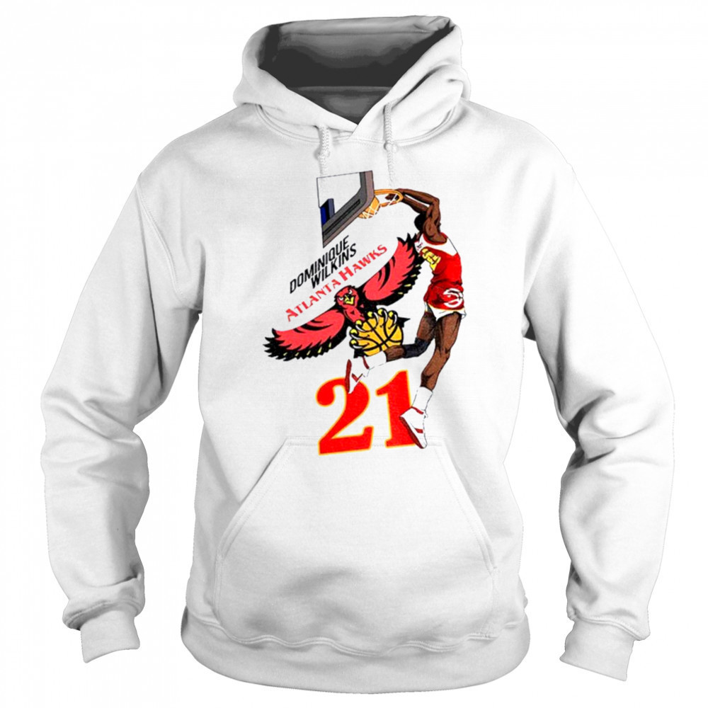 Dominique Wilkins 21 Atlanta Hawks NBA Player Basketball shirt Sweatshirt