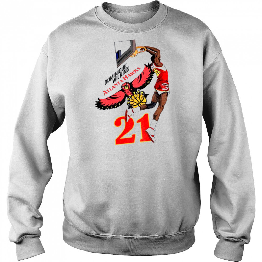 Dominique Wilkins 21 Atlanta Hawks NBA Player Basketball shirt Hoodie