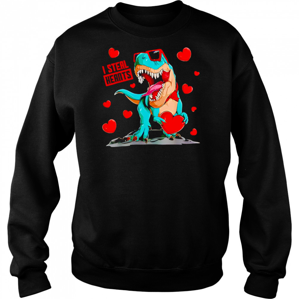 Gildan Love’S Day Dino I Steal Hearts shirt Hoodie