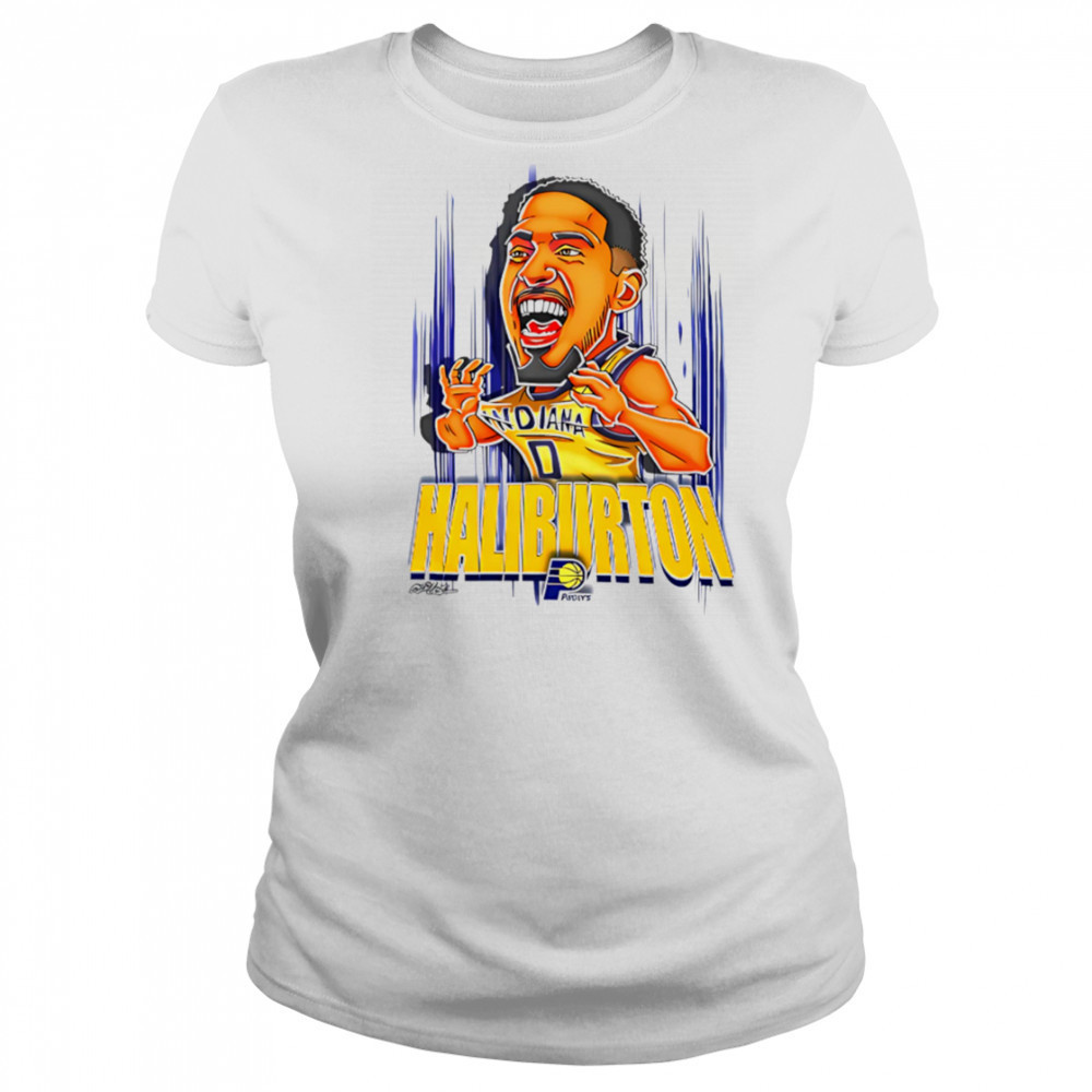 Haliburton Nba Pacers Basketball funny cartoon shirt Women's T-shirt
