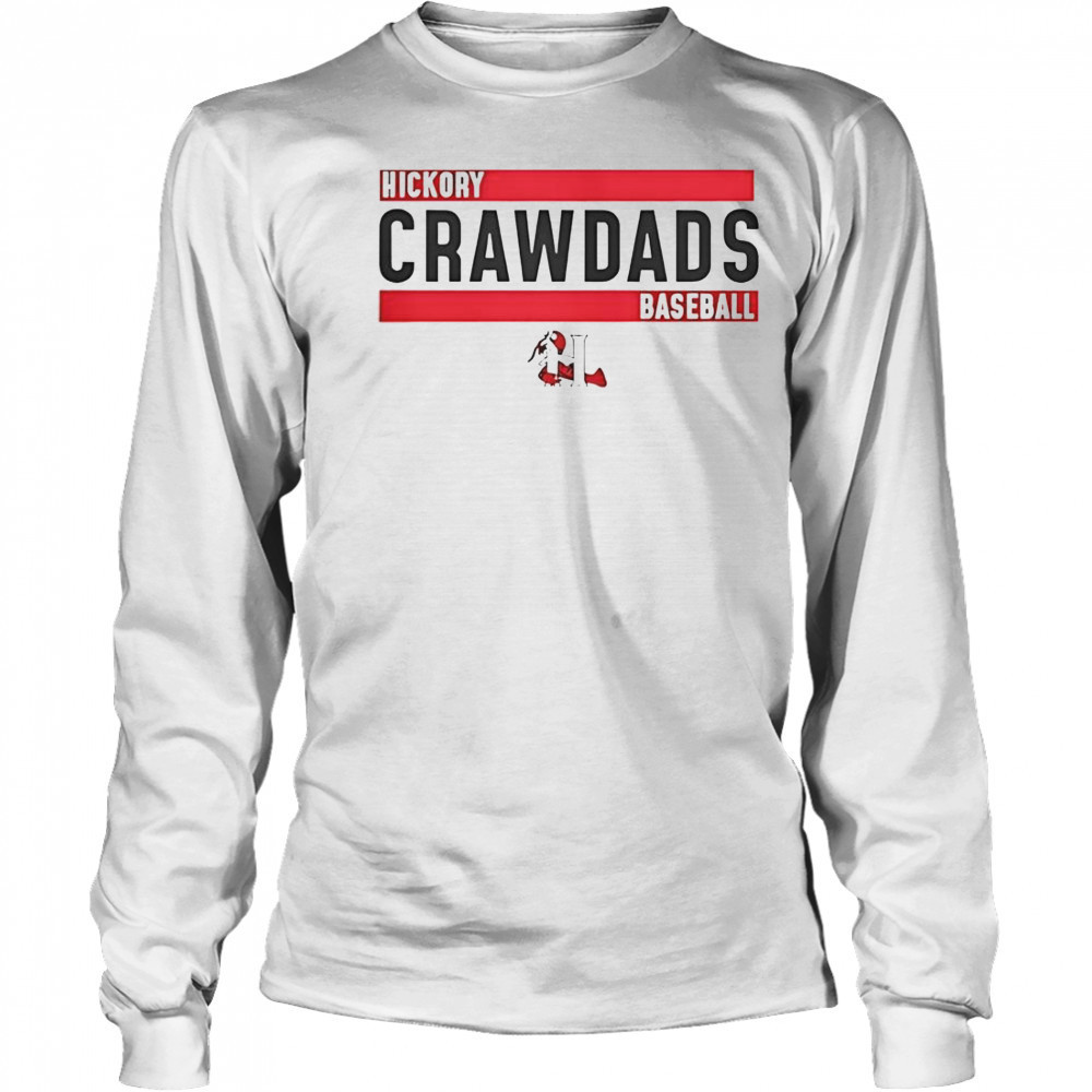 Hickory Crawdads Baseball Logo T-Shirt Long Sleeved
