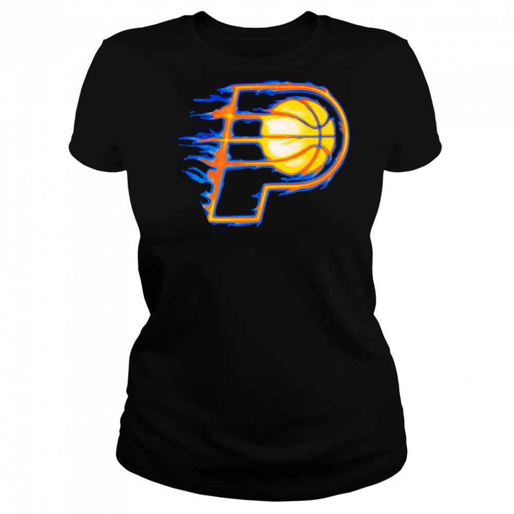 Indiana Pacers Chrome Flame logo 2025 shirt Women's T-shirt