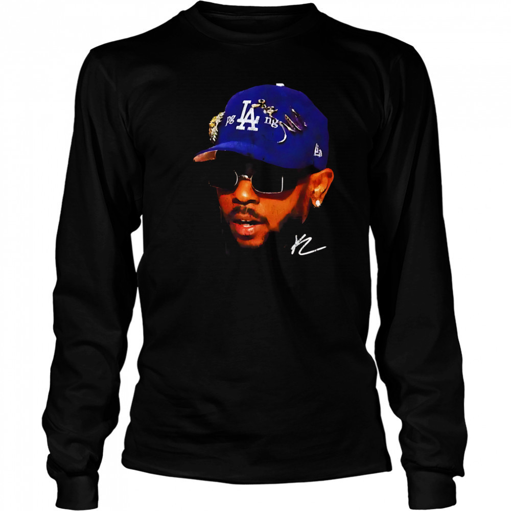 Kendrick Lamar Big head hat LA shirt Long Sleeved