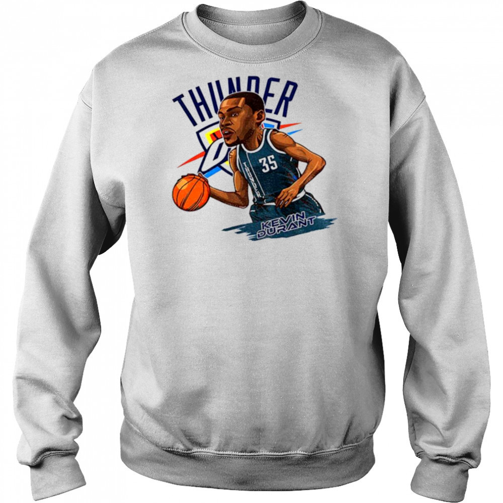 Kevin Durant 35 Oklahoma City Thunder NBA Basketball cartoon shirt Hoodie