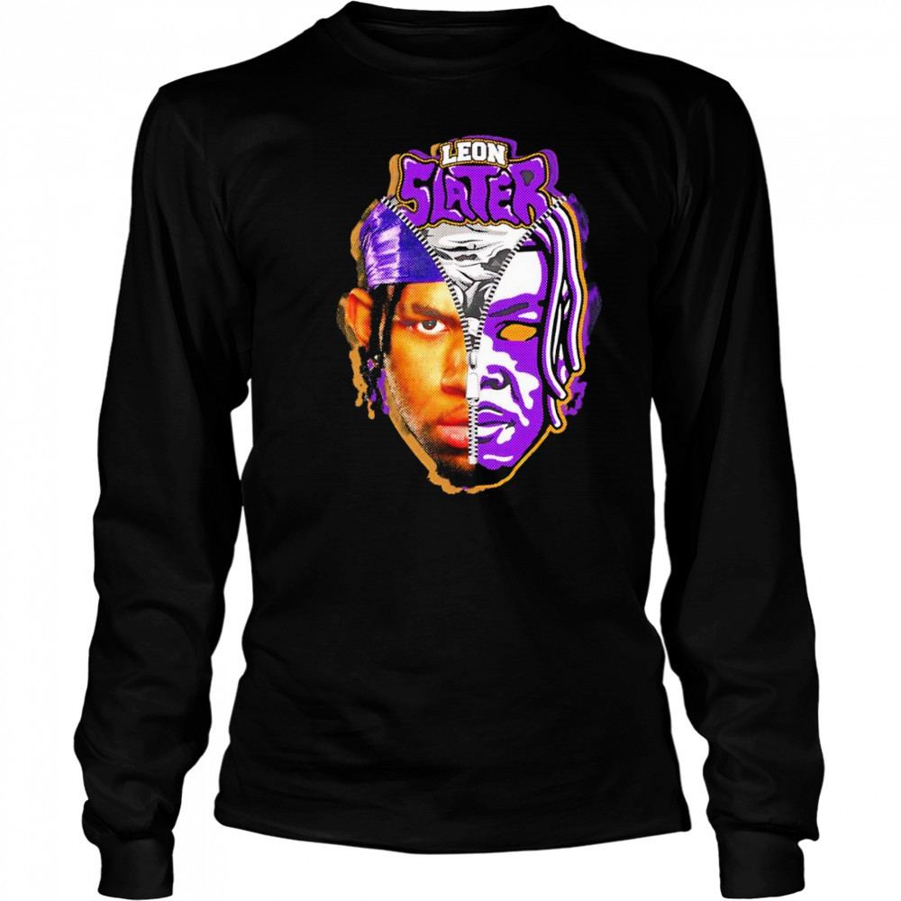 Leon Slater zip up skull shirt Long Sleeved