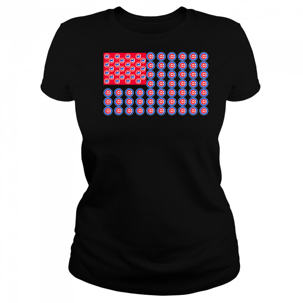 Logo Chicago Cubs American Flag shirt Women's T-shirt