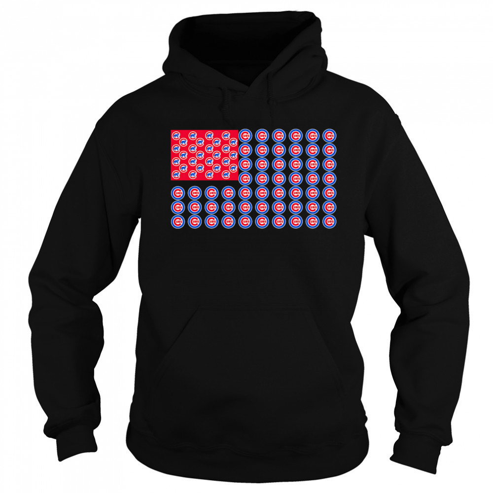 Logo Chicago Cubs American Flag shirt Sweatshirt