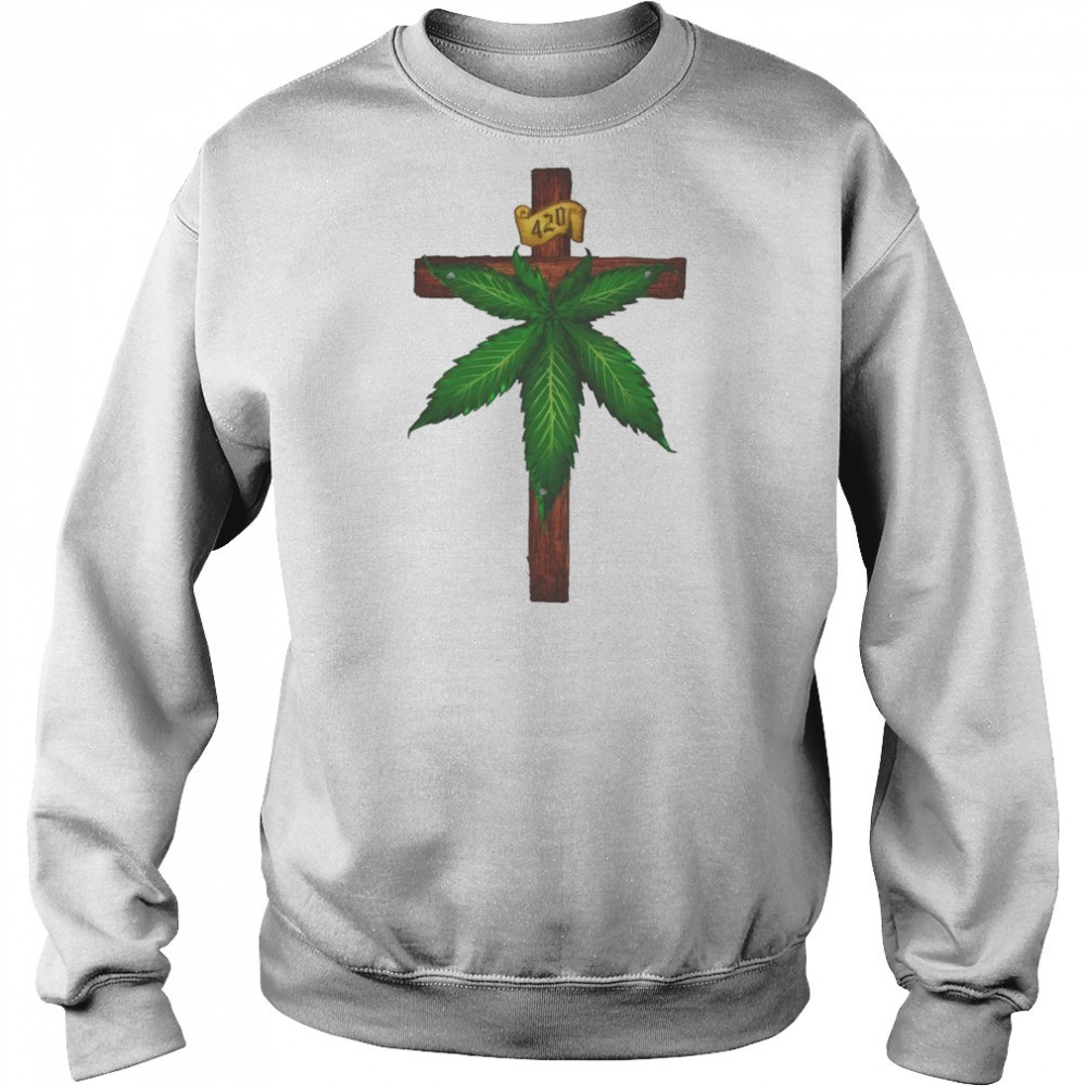 Marijuana Crucifixion T-shirt Hoodie