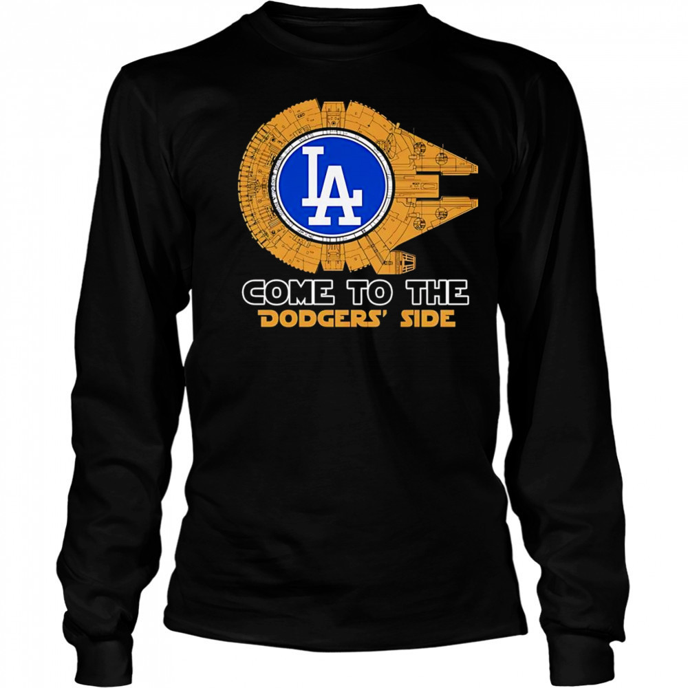 Millennium Falcon come to the Dodgers side shirt Long Sleeved