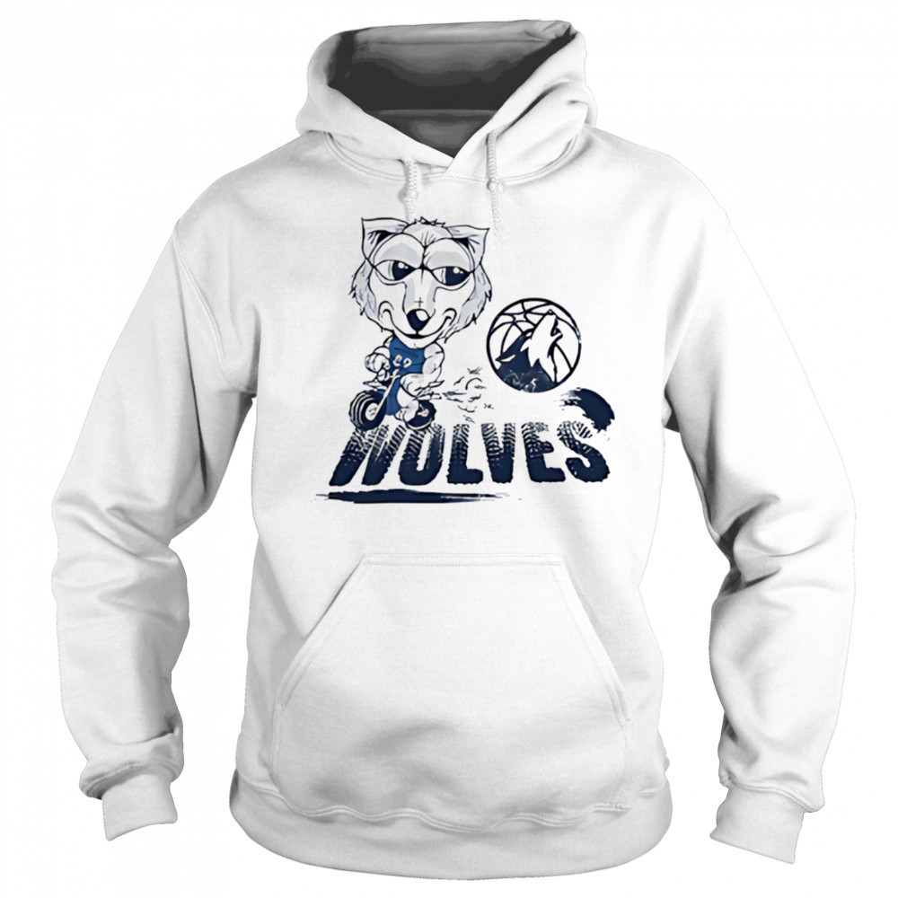 Minnesota Timberwolves Crunch the Wolf riding bike shirt Sweatshirt
