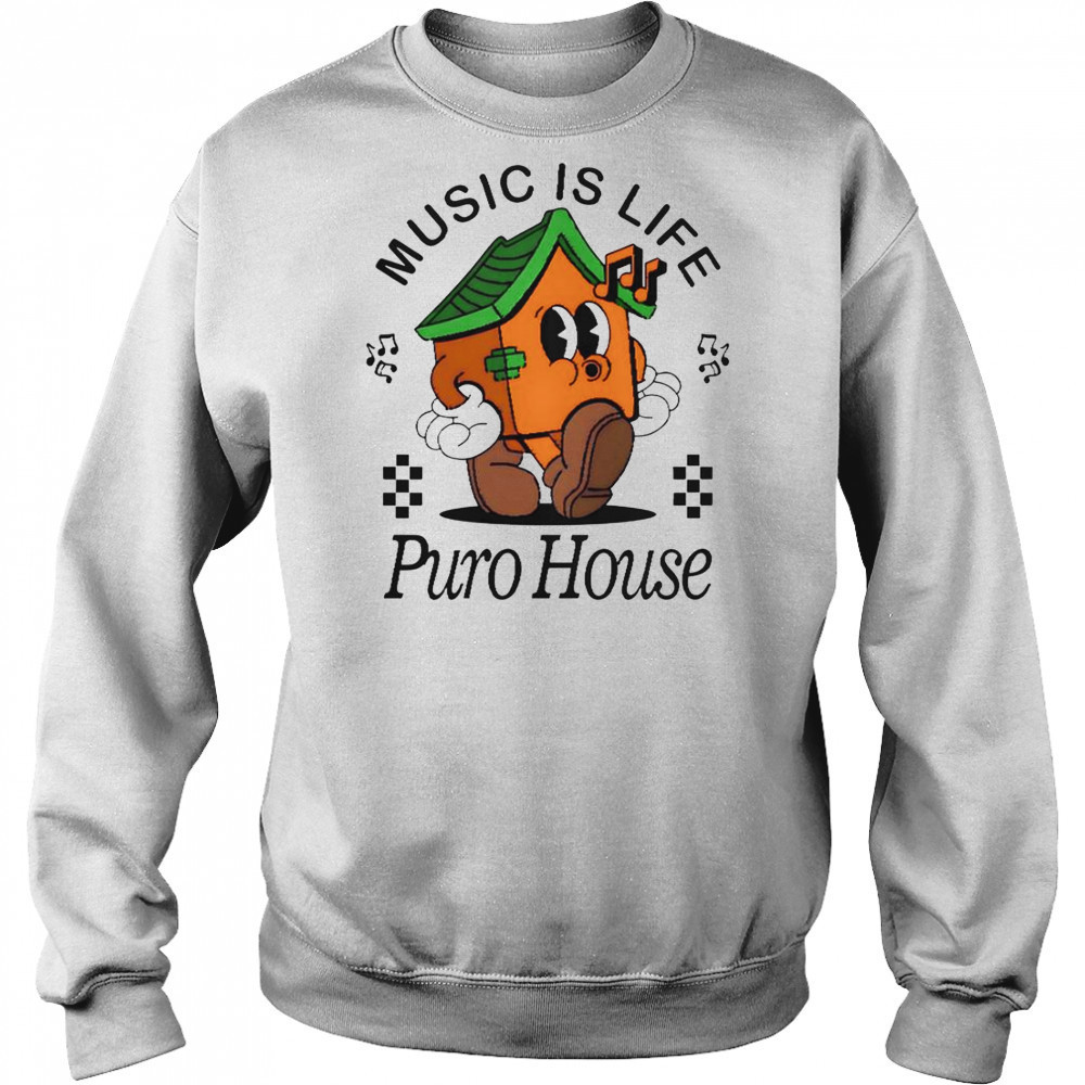 Music Is Life Puro House Cream T-Shirt Hoodie