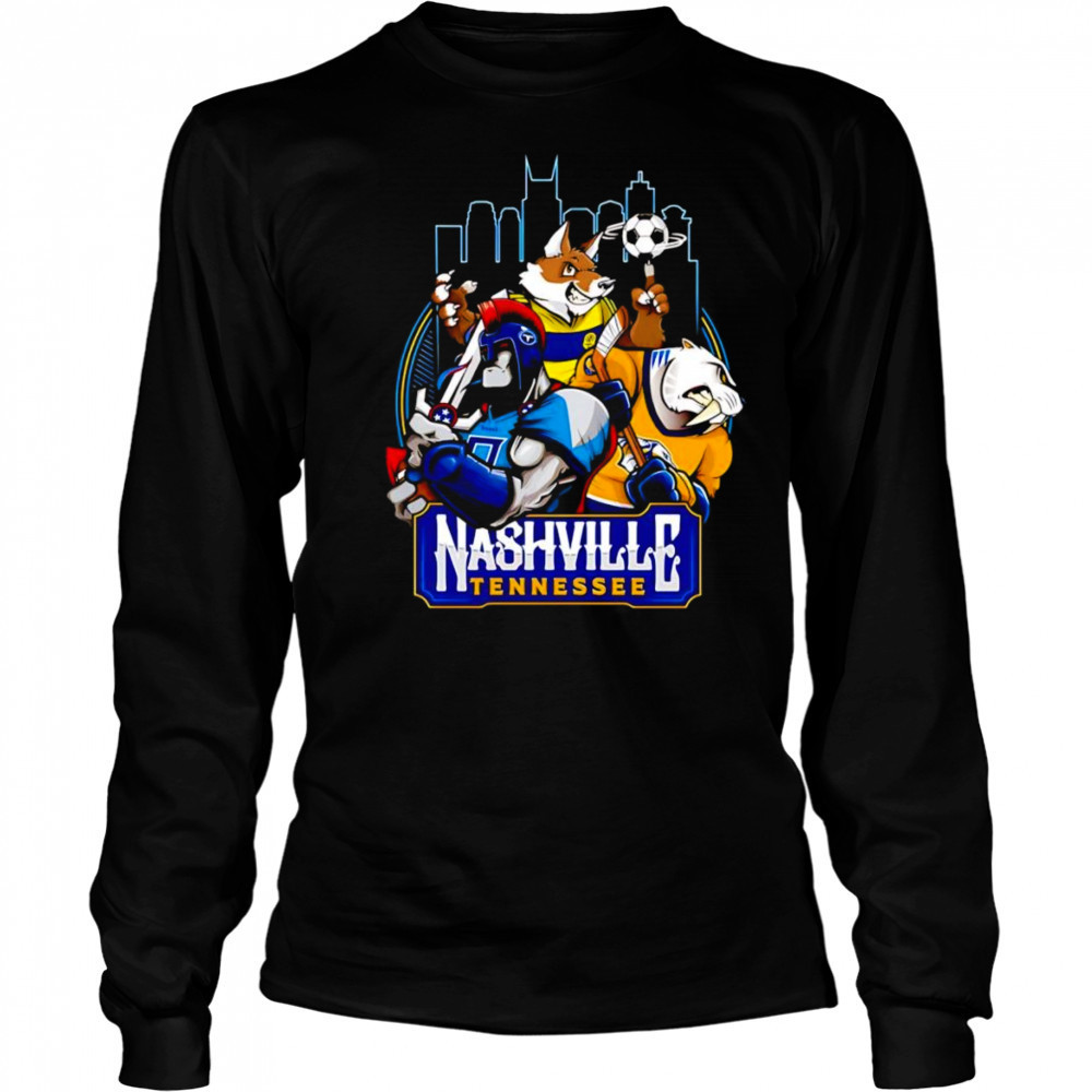 Nashville Tennessee sports mascot shirt Long Sleeved