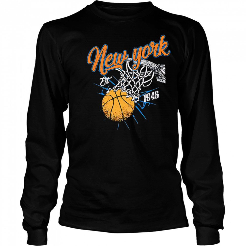 New York Basketball Vintage Est 1946 retro shirt Long Sleeved