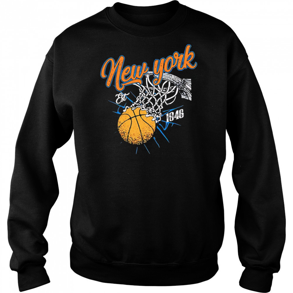 New York Basketball Vintage Est 1946 retro shirt Hoodie