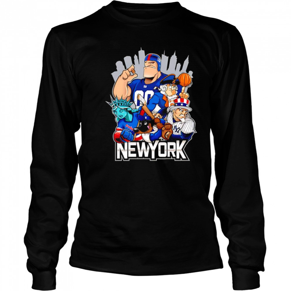 New York sports mascots shirt Long Sleeved