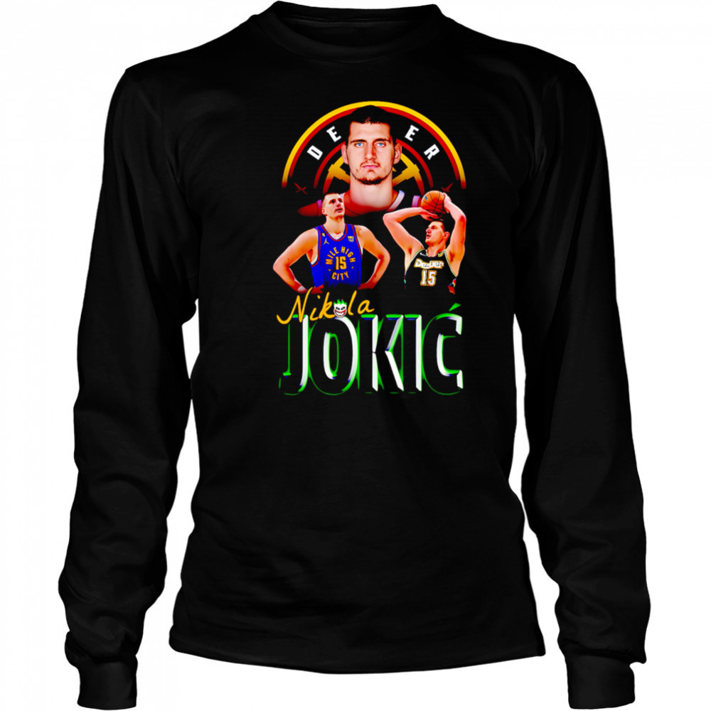Nikola Jokic Denver Nuggets Vintage Bootleg Basketball shirt Long Sleeved