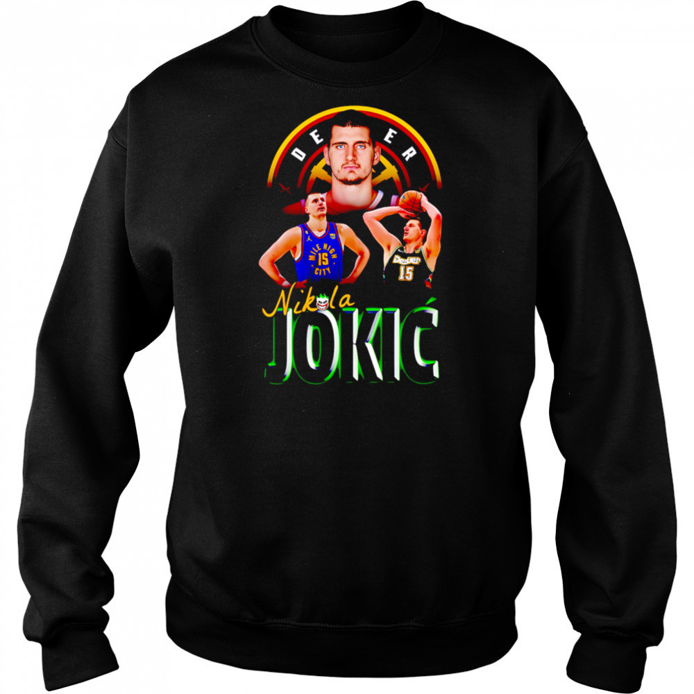 Nikola Jokic Denver Nuggets Vintage Bootleg Basketball shirt Hoodie