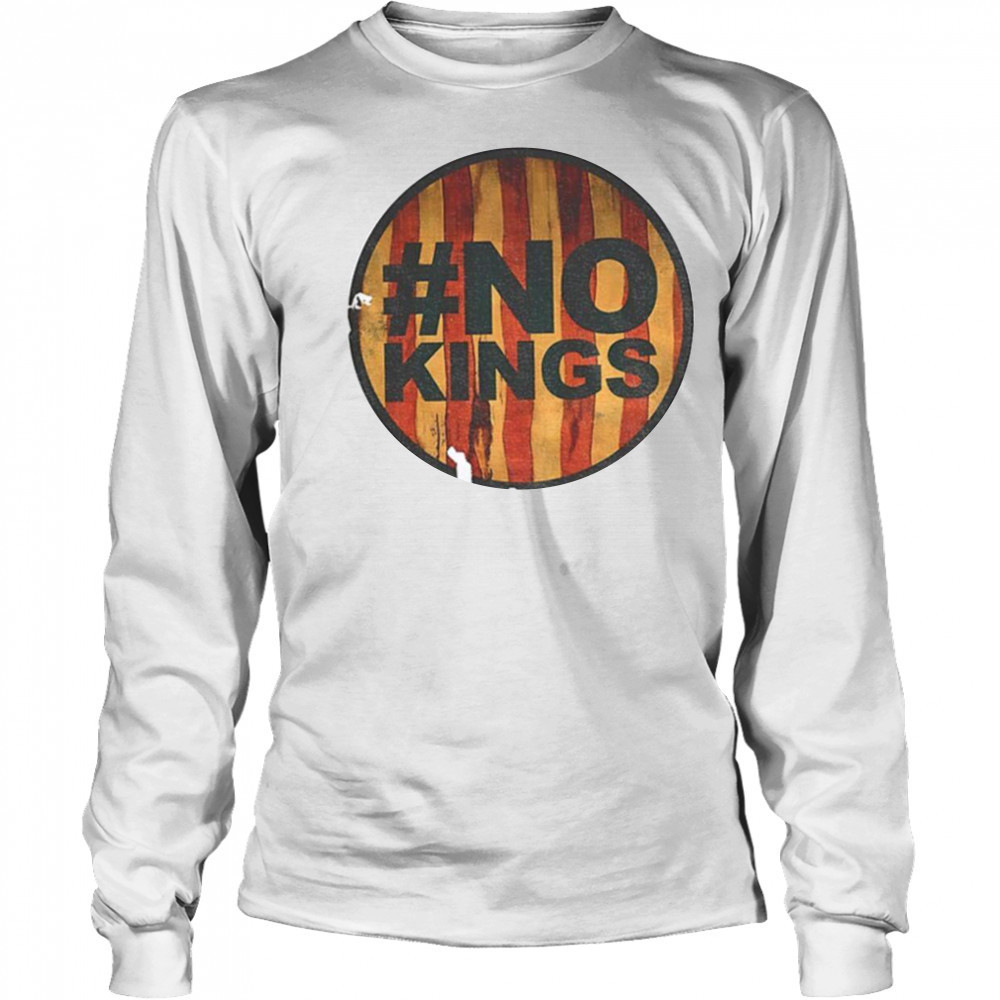 No Kings American flag vintage shirt Long Sleeved