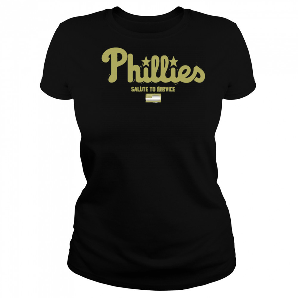 Philadelphia Phillies Salute to service flag Army Camo shirt Women's T-shirt