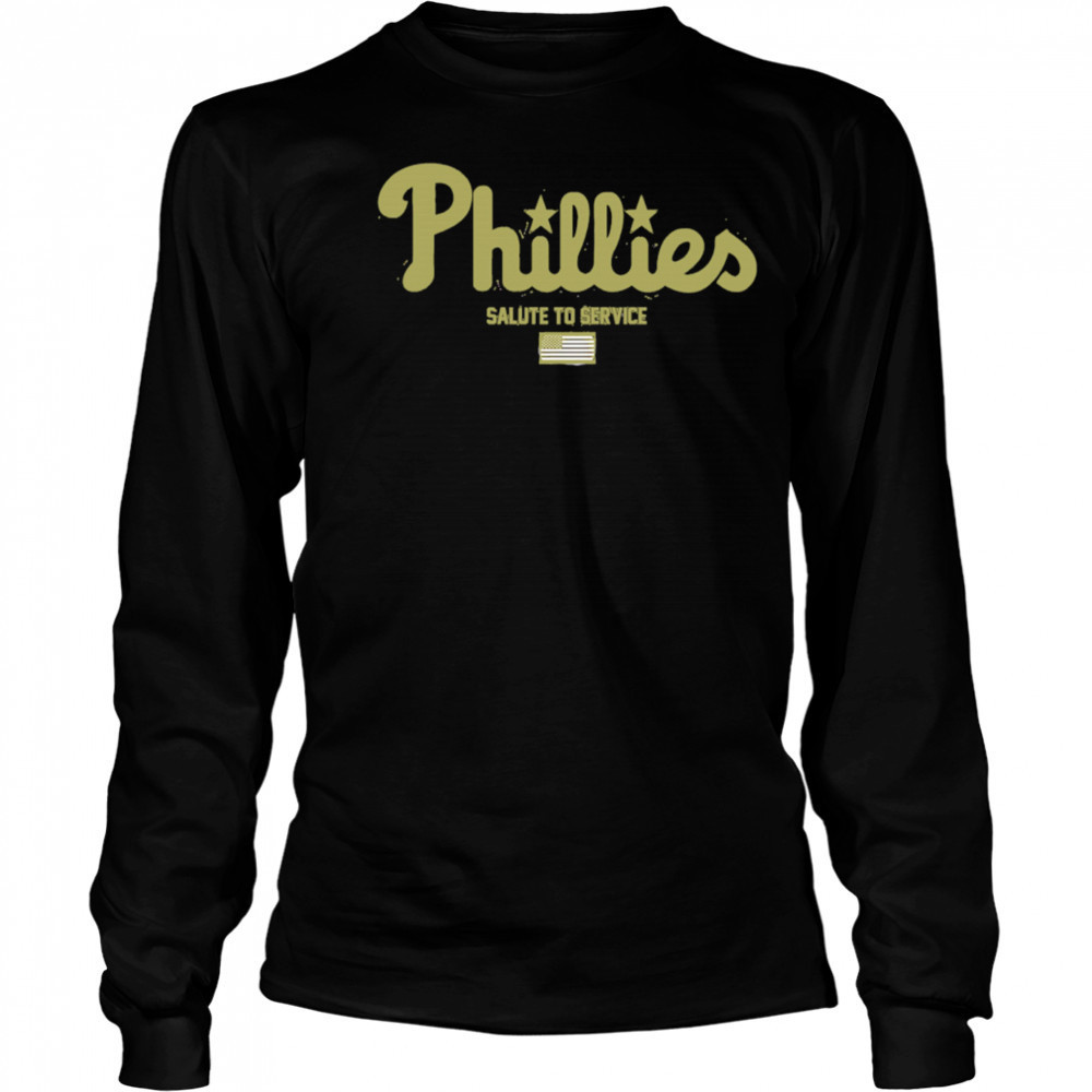 Philadelphia Phillies Salute to service flag Army Camo shirt Long Sleeved