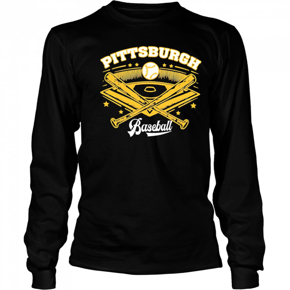 Pittsburgh Baseball vintage style 90s shirt Long Sleeved