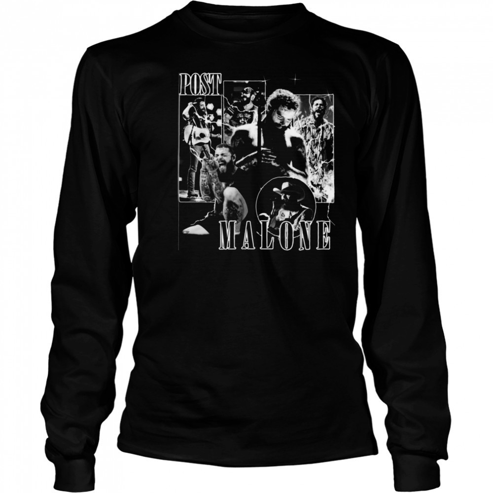 Post Malone Music Tour 2025 Album Artwork Shirt Long Sleeved