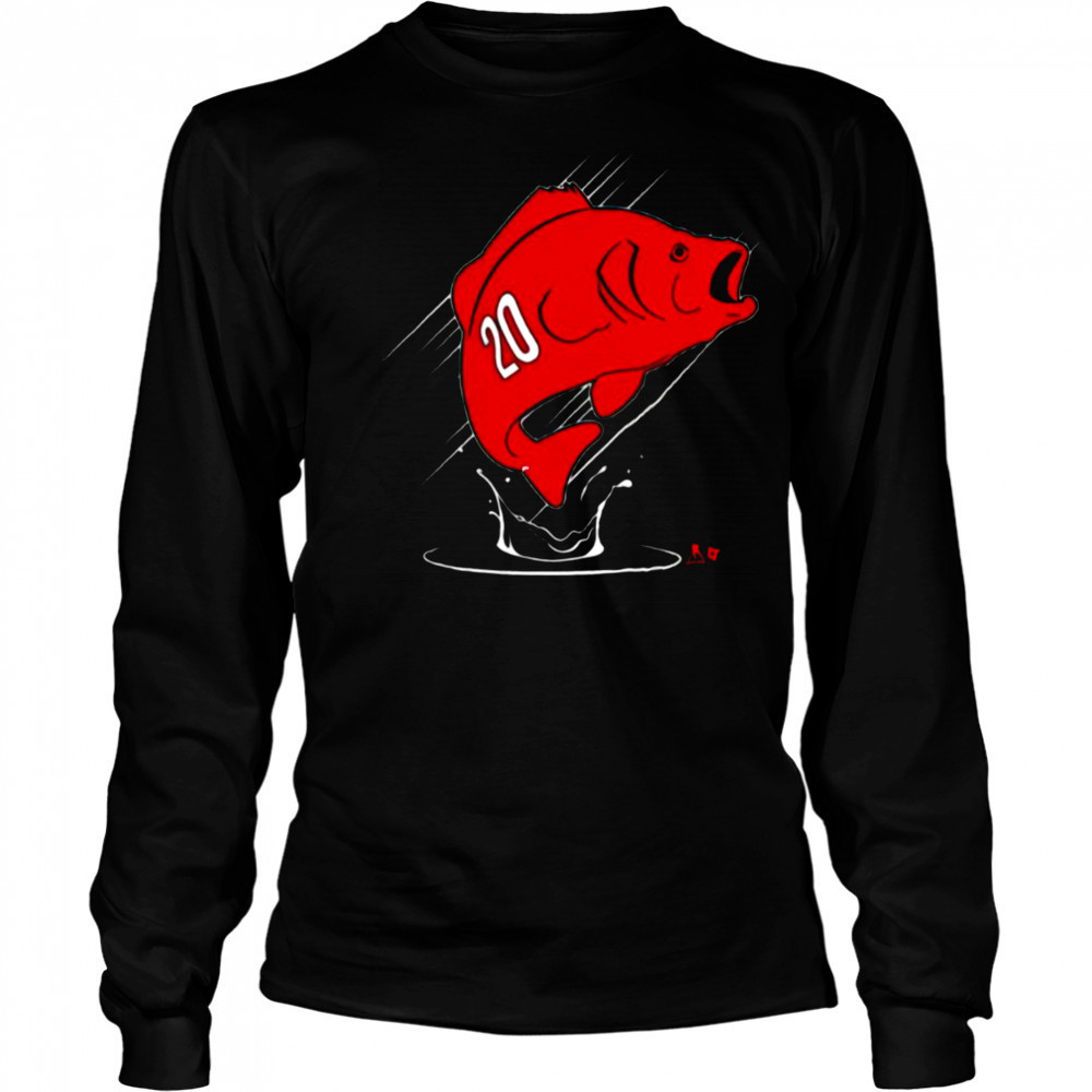 Sebastian Aho Carolina Hurricanes Hockey Fish 20 Shirt Long Sleeved