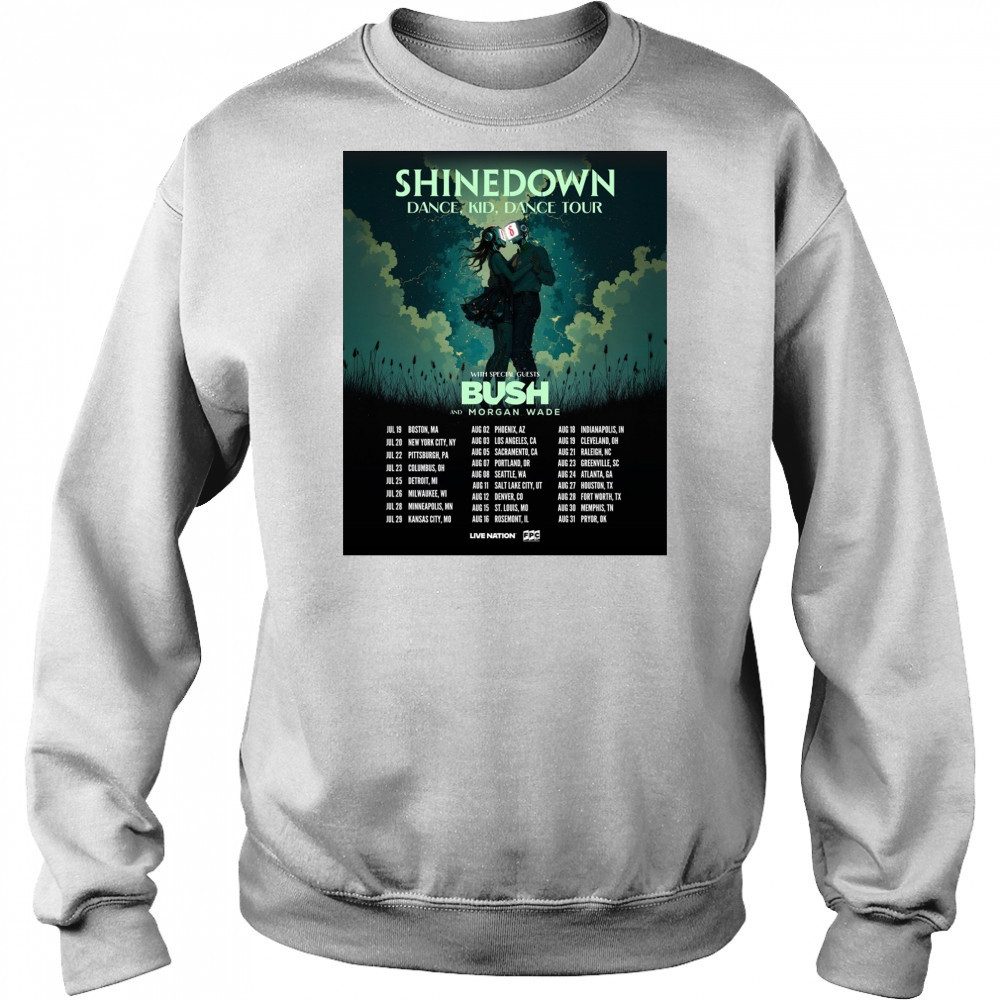 Shinedown Dance Kid Dance Tour With Special Guests Bush And Morgan Wade July – August 2025 Poster t-shirt Hoodie