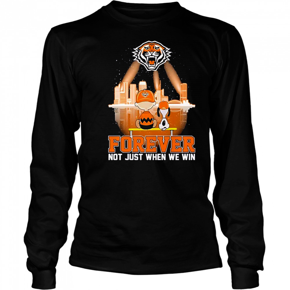 Snoopy And Charlie Brown Wests Tigers The Peanuts Forever Not Just When We Win T-Shirt Long Sleeved