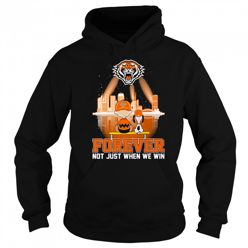 Snoopy And Charlie Brown Wests Tigers The Peanuts Forever Not Just When We Win T-Shirt Sweatshirt