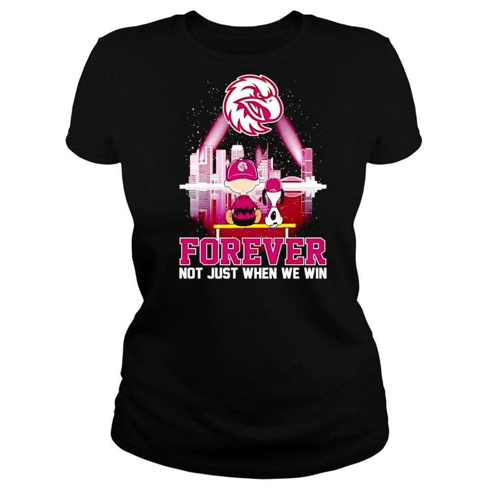 Snoopy and Charlie Manly Warringah Sea Eagles forever not just when we win shirt Women's T-shirt