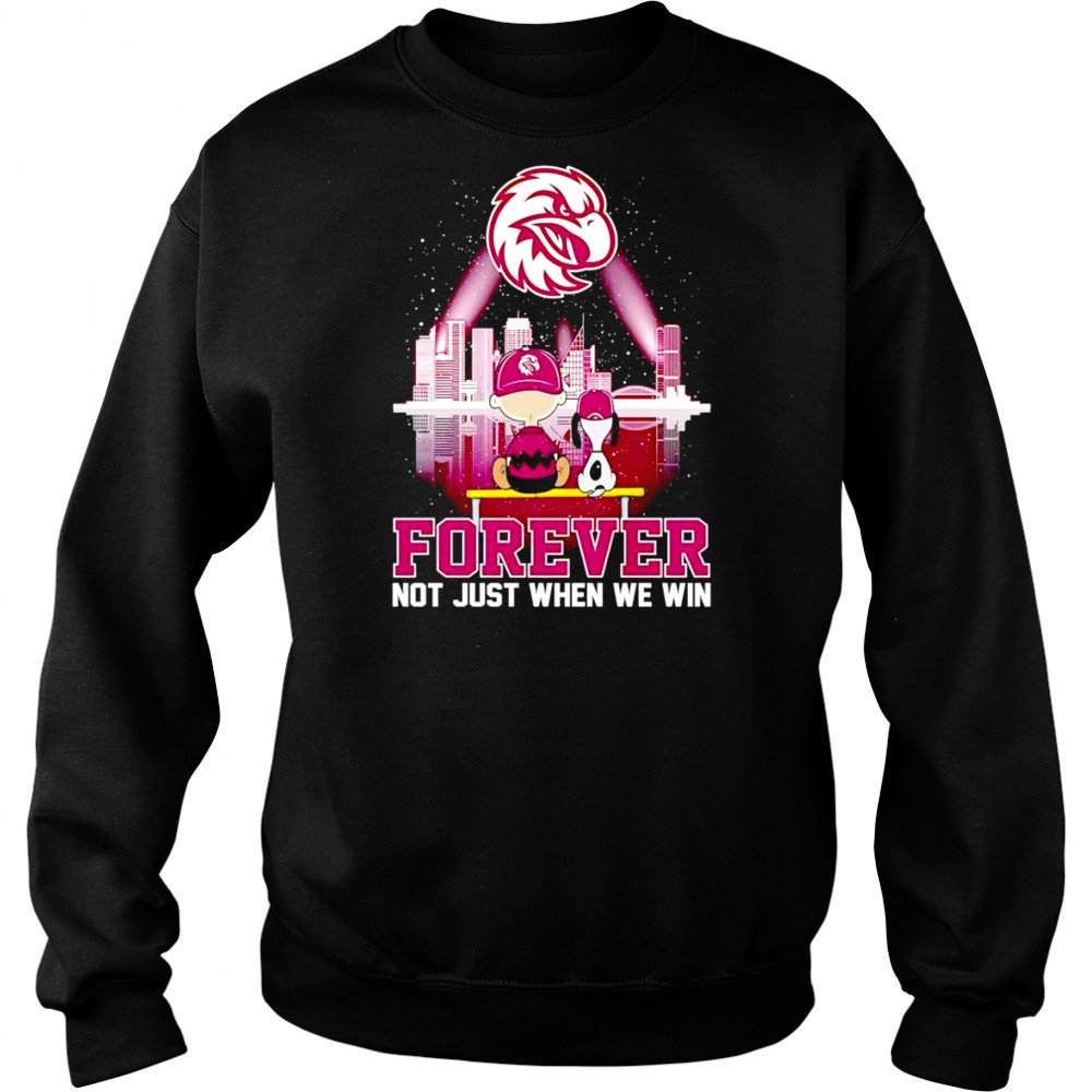 Snoopy and Charlie Manly Warringah Sea Eagles forever not just when we win shirt Hoodie