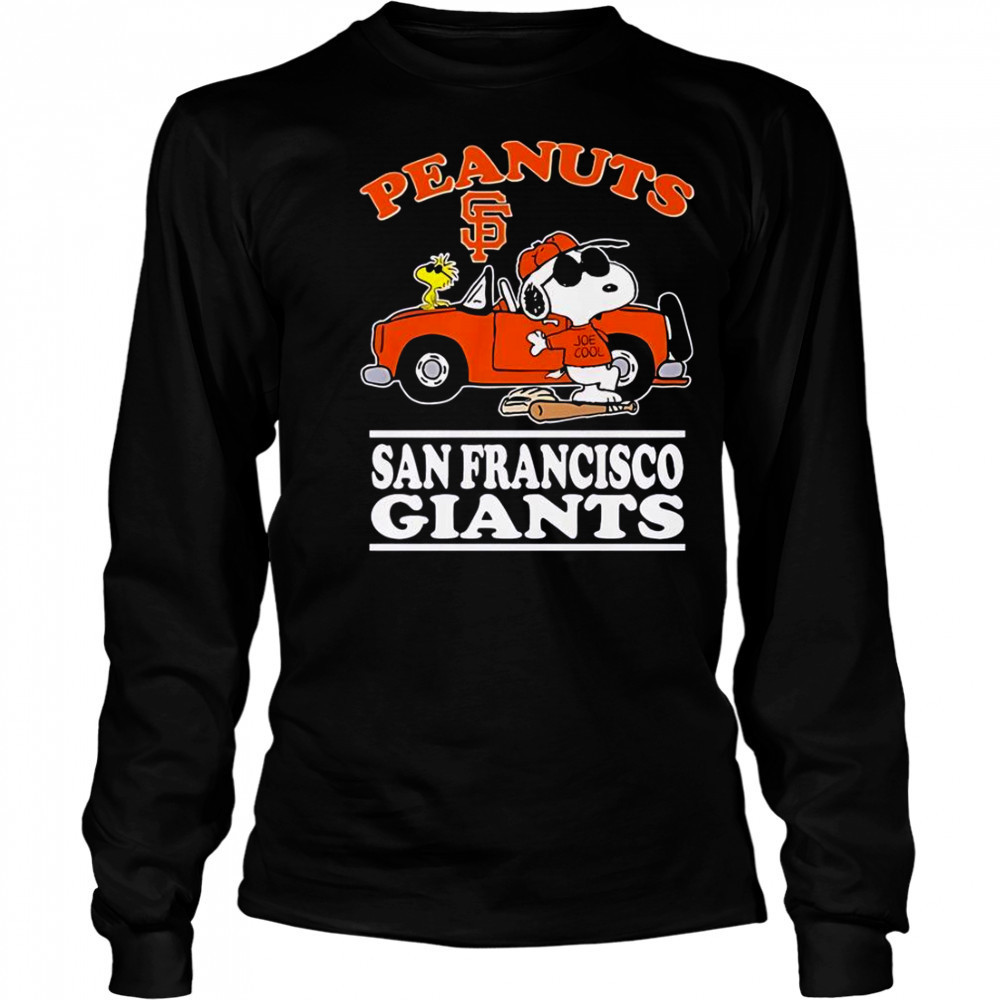 Snoopy And Woodstock The Peanuts X San Francisco Giants Joe Cool T-Shirt Long Sleeved