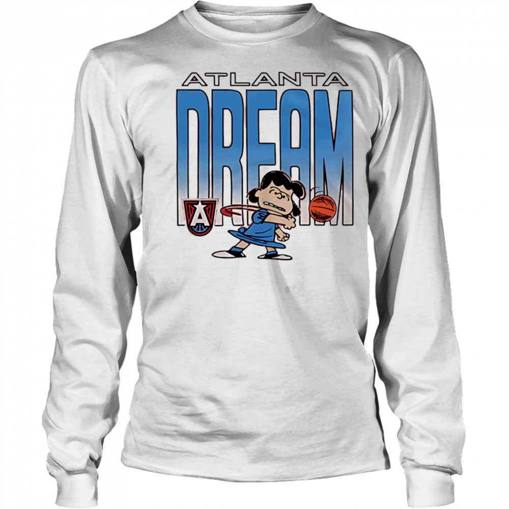 Snoopy Peanuts Lucy x Atlanta Dream basketball shirt Long Sleeved
