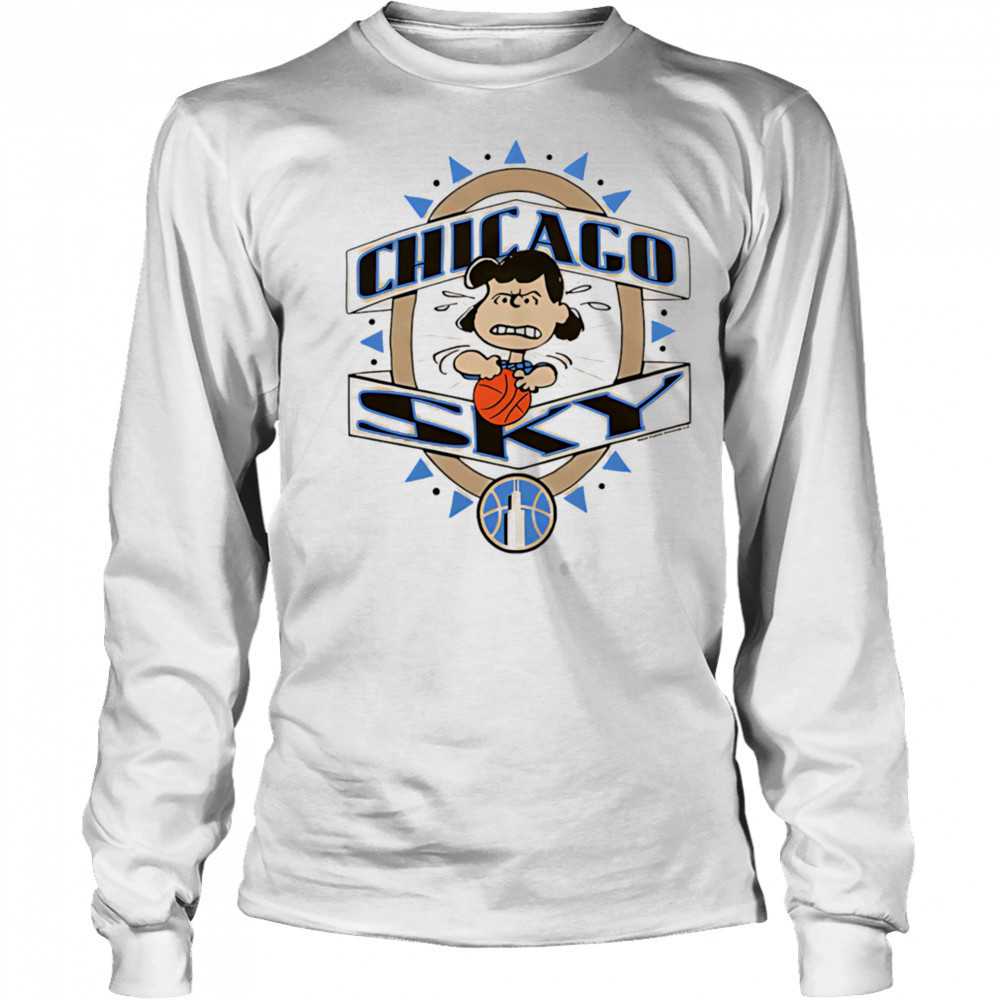 Snoopy Peanuts Lucy x Chicago Sky basketball shirt Long Sleeved