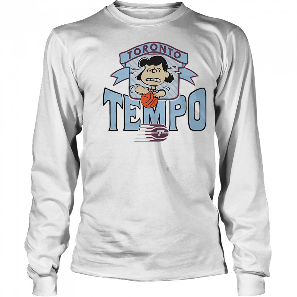 Snoopy Peanuts Lucy x Toronto Tempo basketball shirt Long Sleeved